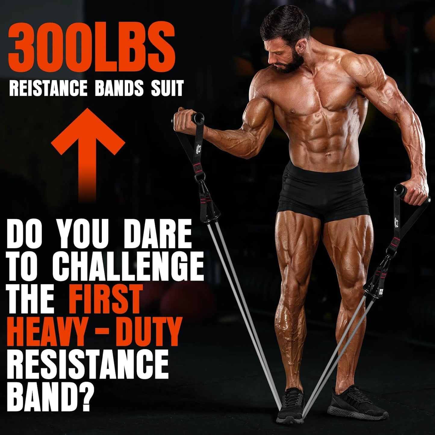 Heavy Resistance Bands for Working Out, 360LBS Exercise Bands with Handles, Workout Bands for Men, Weight Fitness Bands Set for Muscle Training, Strength, Slim, Yoga, Home Gym Equipment